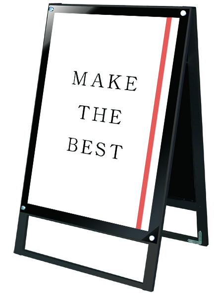 常磐精工 ポスタースタンド ブラックポスター用スタンド看板 A1両面ブラック BPSSK-A1RB|【店舗用品】