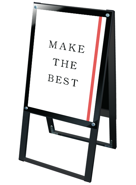 常磐精工 ポスタースタンド ブラックポスター用スタンド看板 A2両面ブラック BPSSK-A2RB|【店舗用品】