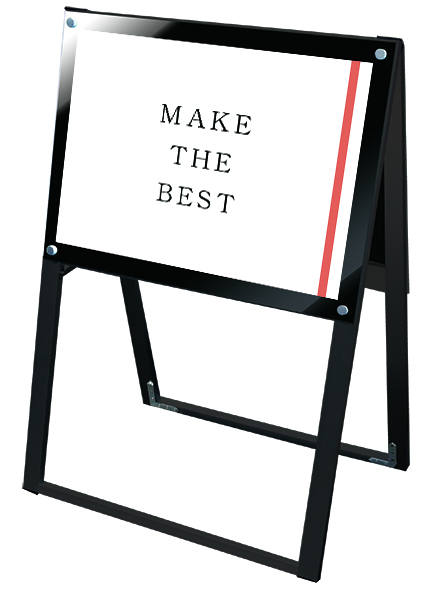 常磐精工 ポスタースタンド ブラックポスター用スタンド看板 A2横両面ブラック BPSSK-A2YRB|【店舗用品】
