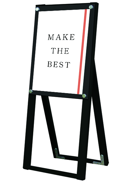 常磐精工 ポスタースタンド ブラックポスター用スタンド看板 A3縦ハイ片面ブラック BPSSK-A3THKB|【店舗用品】