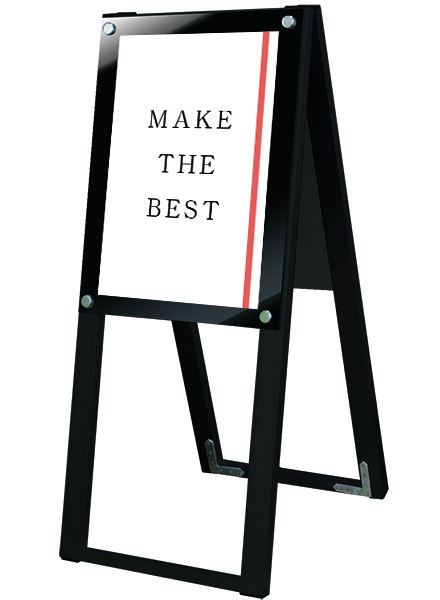 常磐精工 ポスタースタンド ブラックポスター用スタンド看板 A3縦ハイ両面ブラック BPSSK-A3THRB|【店舗用品】