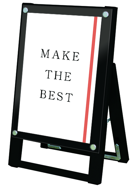 常磐精工 ポスタースタンド ブラックポスター用スタンド看板 A3縦片面ブラック BPSSK-A3TKB|【店舗用品】