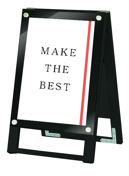 常磐精工 ポスタースタンド ブラックポスター用スタンド看板 A3縦両面ブラック BPSSK-A3TRB|【店舗用品】