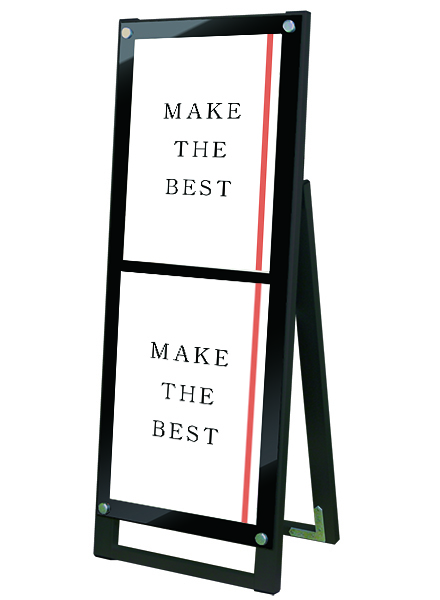 常磐精工 ポスタースタンド ブラックポスター用スタンド看板 A3縦縦片面ブラック BPSSK-A3TTKB|【店舗用品】