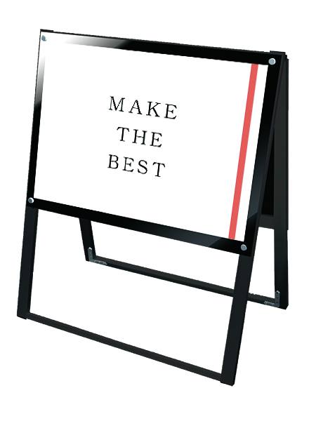 常磐精工 ポスタースタンド ブラックポスター用スタンド看板 B2横両面ブラック BPSSK-B2YRB|【店舗用品】