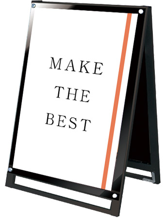 常磐精工 ポスタースタンド ブラックポスター用スタンド看板マグネジ A1ロウ両面ブラック BPSSKMN-A1LRB|【店舗用品】