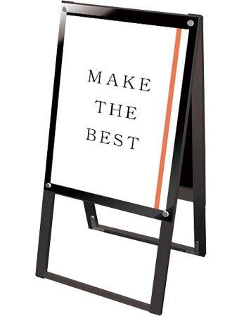 常磐精工 ポスタースタンド ブラックポスター用スタンド看板マグネジ A2両面ブラック BPSSKMN-A2RB|【店舗用品】