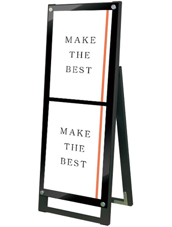 常磐精工 ポスタースタンド ブラックポスター用スタンド看板マグネジ A3縦縦片面ブラック BPSSKMN-A3TTKB|【店舗用品】