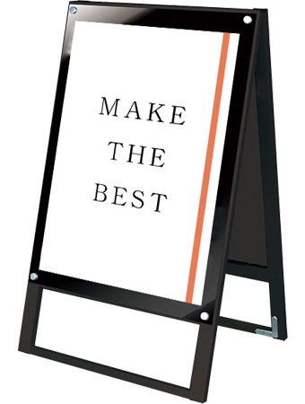 常磐精工 ポスタースタンド ブラックポスター用スタンド看板マグネジ B2両面ブラック BPSSKMN-B2RB|【店舗用品】