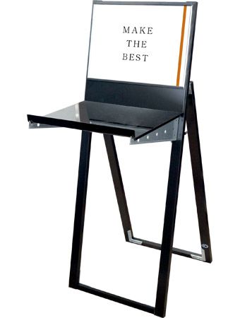 常磐精工 ブラックラックスタンド看板 A3横ブラック BRASK-A3YB|【店舗用品】