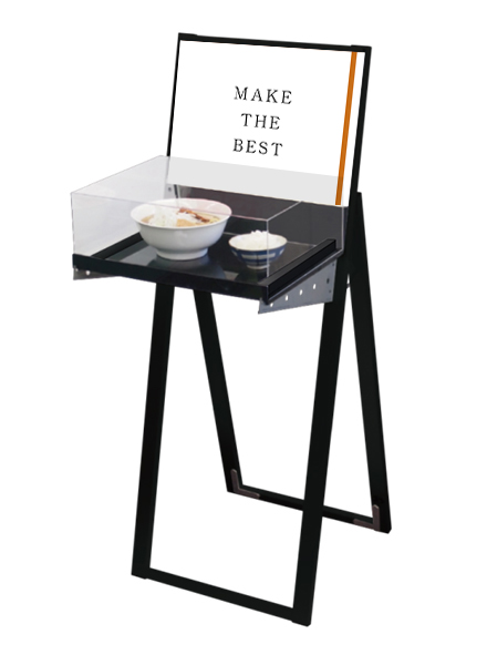 常磐精工 ブラックラックスタンド看板 A3横ブラック(アクリルボックス付) BRASKA-A3YB|【店舗用品】