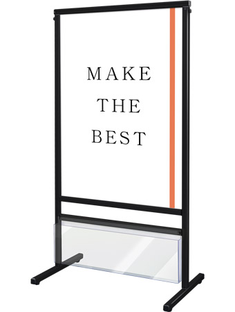 常磐精工 ボードスタンド ブラックスマートメッセージスタンド A1片面カタログケース付 BSMMSACK-A1K|【店舗用品】