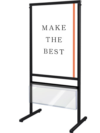 常磐精工 ボードスタンド ブラックスマートメッセージスタンド B2片面カタログケース付 BSMMSACK-B2K|【店舗用品】