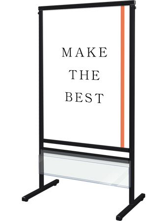 常磐精工 ボードスタンド ブラックスマートメッセージスタンド A1片面パンフレットケース付 BSMMSACP-A1K|【店舗用品】