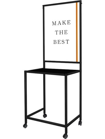 常磐精工 ブラックスマートサインテーブルA1 黒 BSMSGTB450X800-A1-B|【店舗用品】