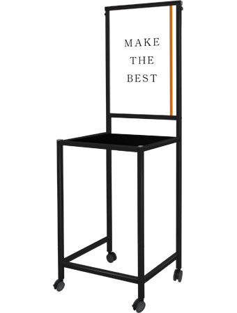 常磐精工 ブラックスマートサインテーブルA2 黒 BSMSGTB450X800-A2-B|【店舗用品】