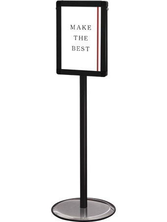 常磐精工 ポールスタンド ブラックスマートバリウスパネルスタンドA4 BSMVAPAS-A4|【店舗用品】