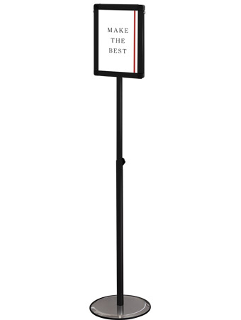 常磐精工 ポールスタンド ブラックスマートバリウスパネルスタンドスライド A4 BSMVAPAS135-A4|【店舗用品】