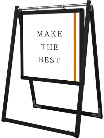 常磐精工 ポスタースタンド ブラックスイングサイン 450×450 BSWSAC-450X450|【店舗用品】