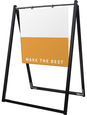 常磐精工 ボードスタンド ブラックスイングサイン アルミ複合板 450×450 BSWSAP-450X450|【店舗用品】