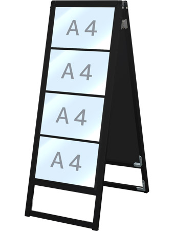 常磐精工 ブラックバリウスカードケーススタンド看板 A4横8両面 BVACCSK-A4Y8R|【店舗用品】