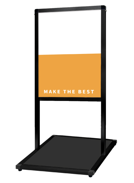 常磐精工 ボードスタンド ブラックバリウスメッセージスタンド アルミ複合板 A2縦 BVAMSAP-A2T|【店舗用品】