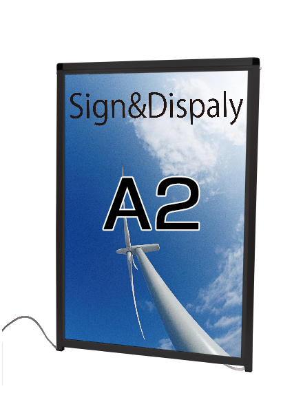 常磐精工 壁面サイン ブラックバリウスパネルLED A2 屋外用 BVAPALED-A2|LEDポスターパネル