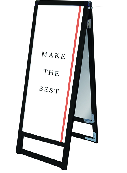 常磐精工 ポスタースタンド ブラックバリウススタンド看板 A3縦縦ロウ両面 BVASKAC-A3TTLR|【店舗用品】