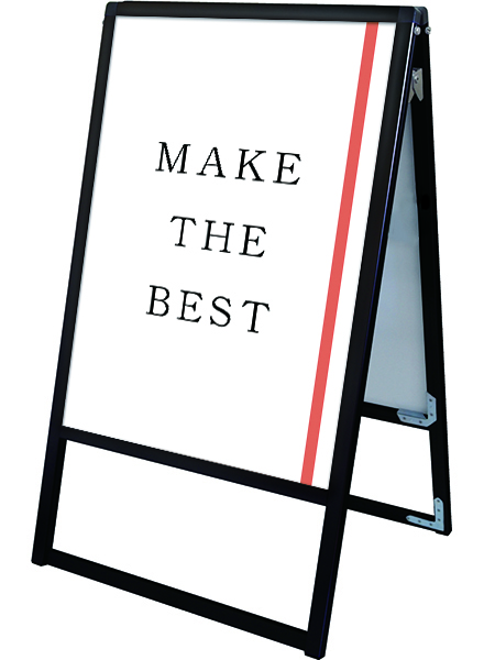 常磐精工 ポスタースタンド ブラックバリウススタンド看板 B1両面 BVASKAC-B1R|【店舗用品】