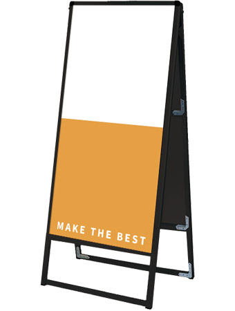 常磐精工 ボードスタンド ブラックバリウススタンド看板 アルミ複合板 450×1200両面 BVASKAP-450X1200R|【店舗用品】