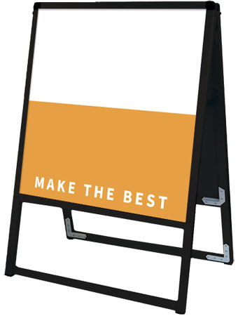 常磐精工 ボードスタンド ブラックバリウススタンド看板 アルミ複合板 450×450両面 BVASKAP-450X450R|【店舗用品】