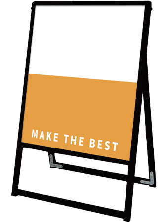 常磐精工 ボードスタンド ブラックバリウススタンド看板 アルミ複合板 450×600片面 BVASKAP-450X600K|【店舗用品】