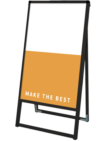 常磐精工 ボードスタンド ブラックバリウススタンド看板 アルミ複合板 450×900片面 BVASKAP-450X900K|【店舗用品】
