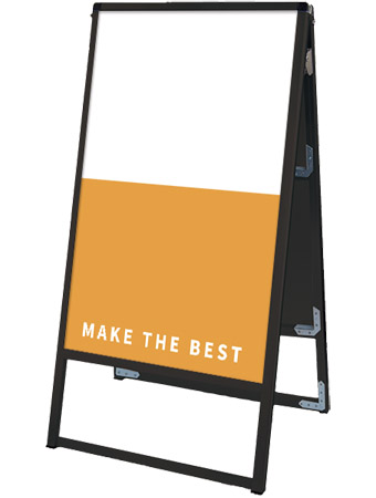 常磐精工 ボードスタンド ブラックバリウススタンド看板 アルミ複合板 450×900両面 BVASKAP-450X900R|【店舗用品】