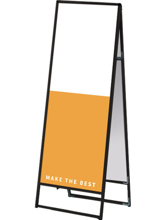 常磐精工 ボードスタンド ブラックバリウススタンド看板 アルミ複合板 600×1800両面 BVASKAP-600X1800R|【店舗用品】