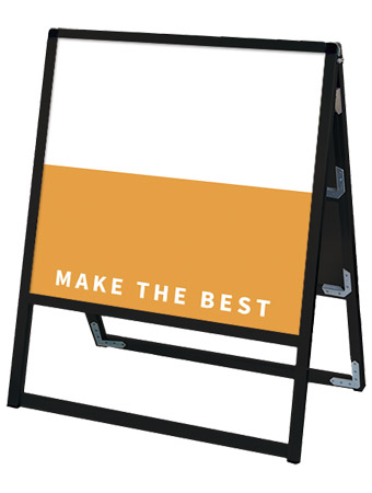 常磐精工 ボードスタンド ブラックバリウススタンド看板 アルミ複合板 600×600両面 BVASKAP-600X600R|【店舗用品】