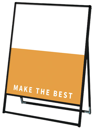 常磐精工 ボードスタンド ブラックバリウススタンド看板 アルミ複合板 900×1200片面 BVASKAP-900X1200K|【店舗用品】