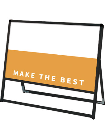 常磐精工 ボードスタンド ブラックバリウススタンド看板 アルミ複合板 900×450片面 BVASKAP-900X450K|【店舗用品】