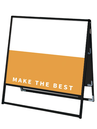 常磐精工 ボードスタンド ブラックバリウススタンド看板 アルミ複合板 900×900両面 BVASKAP-900X900R|【店舗用品】