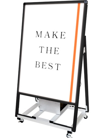 常磐精工 ポスタースタンド ブラックバリウススタンド看板バッテリーLED A1片面 BVASKBALED-A1K|LEDポスターパネル