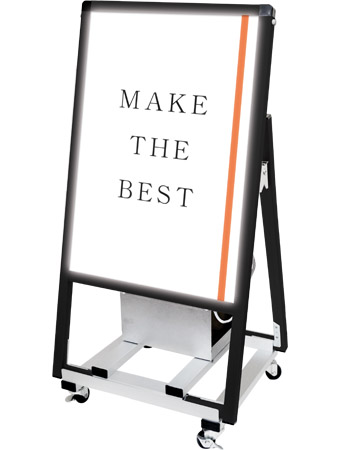 常磐精工 ポスタースタンド ブラックバリウススタンド看板バッテリーLED A2片面 BVASKBALED-A2K|LEDポスターパネル