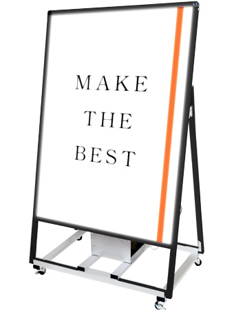 常磐精工 ポスタースタンド ブラックバリウススタンド看板バッテリーLED B1片面 BVASKBALED-B1K|LEDポスターパネル