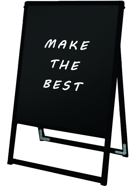 常磐精工 マーカースタンド ブラックバリウススタンド看板 ブラックボード 450×600片面 BVASKBB-450X600K|【店舗用品】