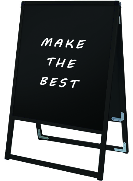 常磐精工 マーカースタンド ブラックバリウススタンド看板 ブラックボード 450×600両面 BVASKBB-450X600R|【店舗用品】