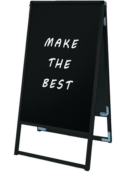 常磐精工 マーカースタンド ブラックバリウススタンド看板 ブラックボード 450×900両面 BVASKBB-450X900R|【店舗用品】