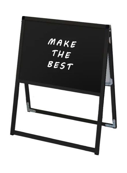 常磐精工 マーカースタンド ブラックバリウススタンド看板 ブラックボード A2横両面 BVASKBB-A2YR|【店舗用品】