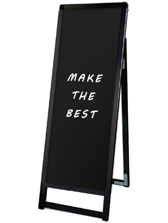 常磐精工 マーカースタンド ブラックバリウススタンド看板 ブラックボード A3縦縦片面 BVASKBB-A3TTK|【店舗用品】