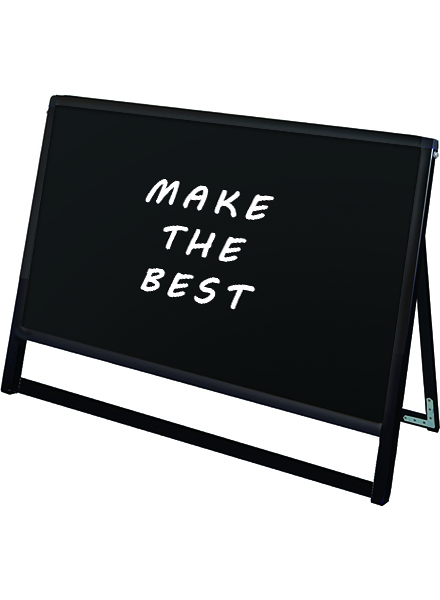 常磐精工 マーカースタンド ブラックバリウススタンド看板 ブラックボード B1横ロウ片面 BVASKBB-B1YLK|【店舗用品】