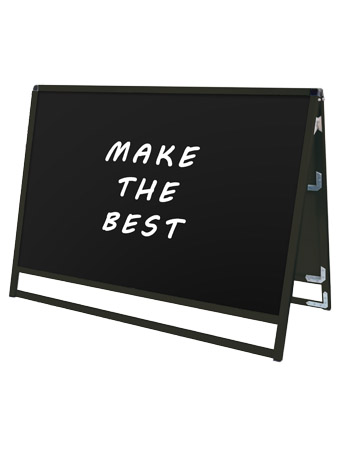 常磐精工 マーカースタンド ブラックバリウススタンド看板 ブラックボード B1横ロウ両面 BVASKBB-B1YLR|【店舗用品】