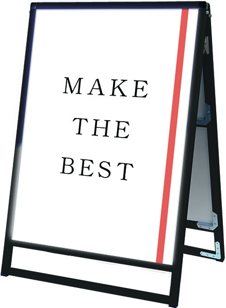 常磐精工 ポスタースタンド ブラックバリウススタンド看板LED A1ロウ両面 BVASKLED-A1LR|LEDポスターパネル